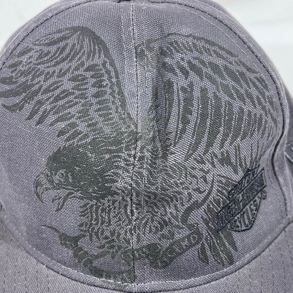 Harley-Davidson Eagle 59fifty Hat Cap Gray Size 7 3/8 Baseball New with Tags - Picture 5 of 11